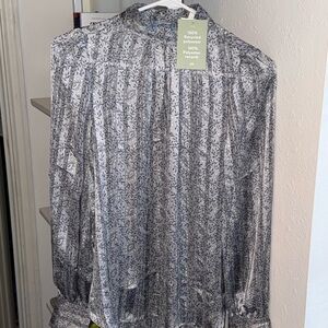 H&M Floral Satin Blouse